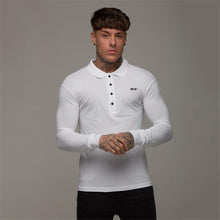 Load image into Gallery viewer, Fashion Polo Shirt Men Camisa Polo Sports leisure Brand New Mens Slim Fit Long Sleeve Polo Shirts Casual Cotton Polos XXL
