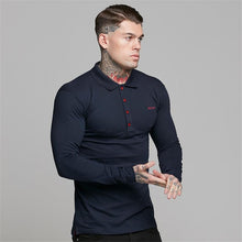 Load image into Gallery viewer, Fashion Polo Shirt Men Camisa Polo Sports leisure Brand New Mens Slim Fit Long Sleeve Polo Shirts Casual Cotton Polos XXL